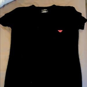 Black Emporio Armani v-neck